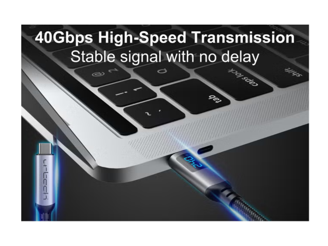 URTECH 240W USB4 Cable with LED Display | Same Day Delivery Qatar URTECH 240W USB4 Cable with LED Display | Same Day Delivery Qatar